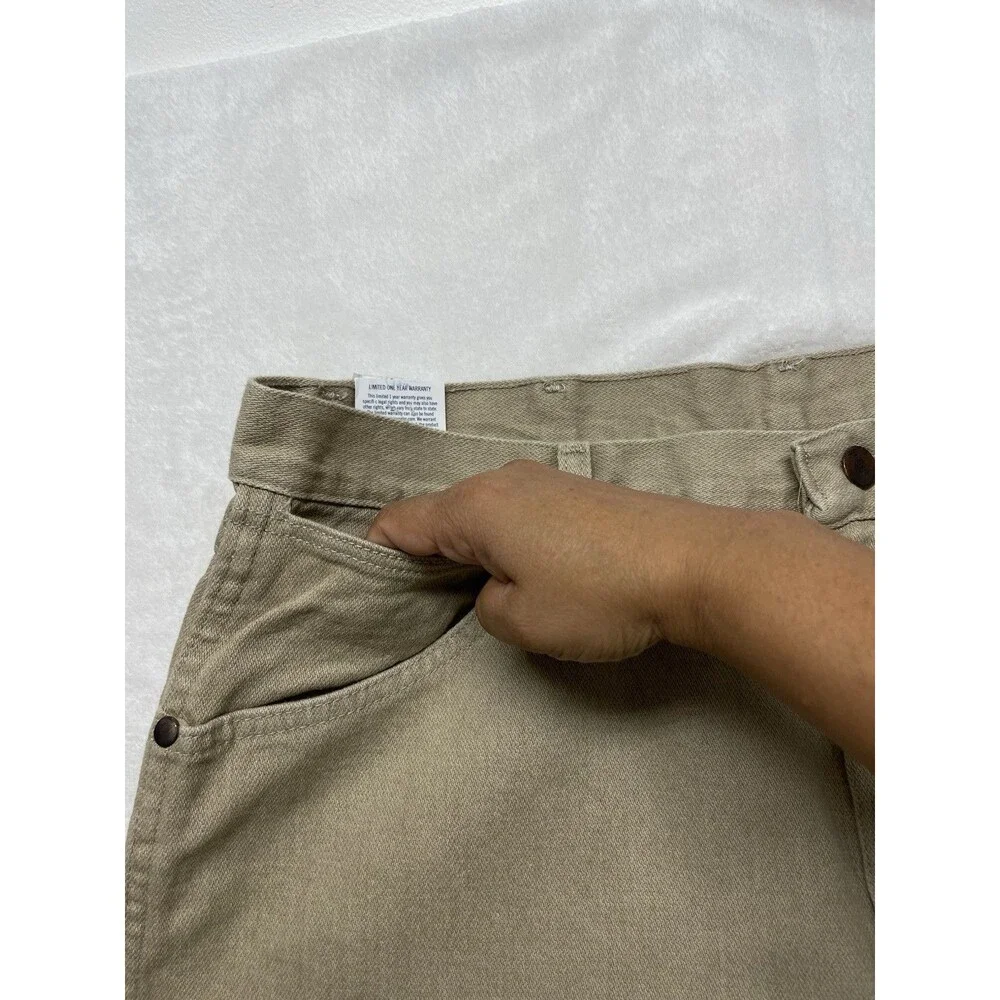 Wrangler Cowboy Cut Jeans 13MWZ Original Fit Tan Denim Men’s 36x34 Rodeo Western